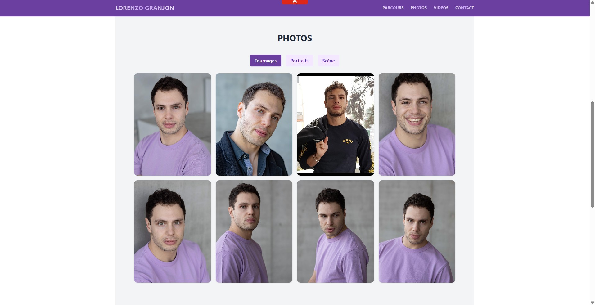 Comédien — site portfolio — visuel 3 sur 5