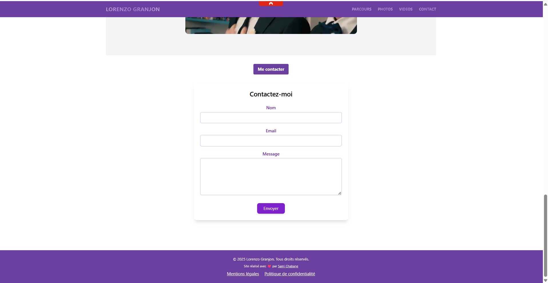 Comédien — site portfolio — visuel 5 sur 5
