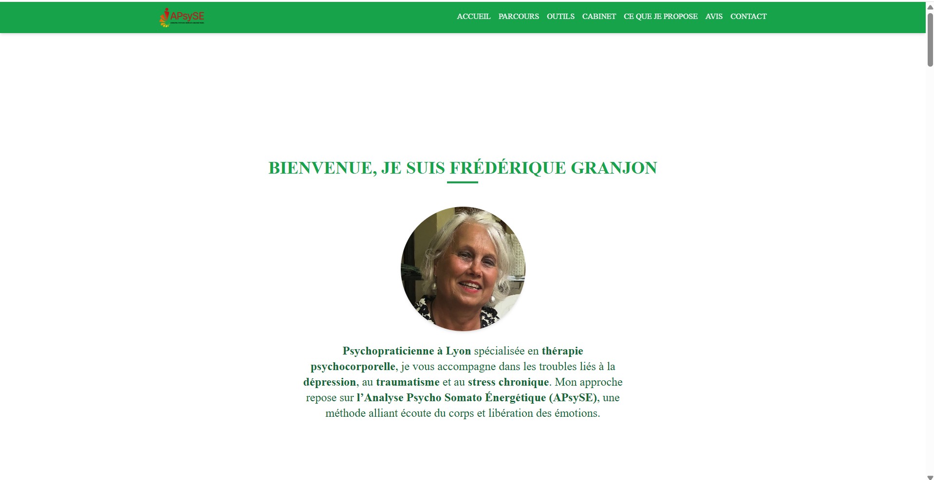 Cabinet de psychothérapie — site vitrine — visuel 2 sur 9