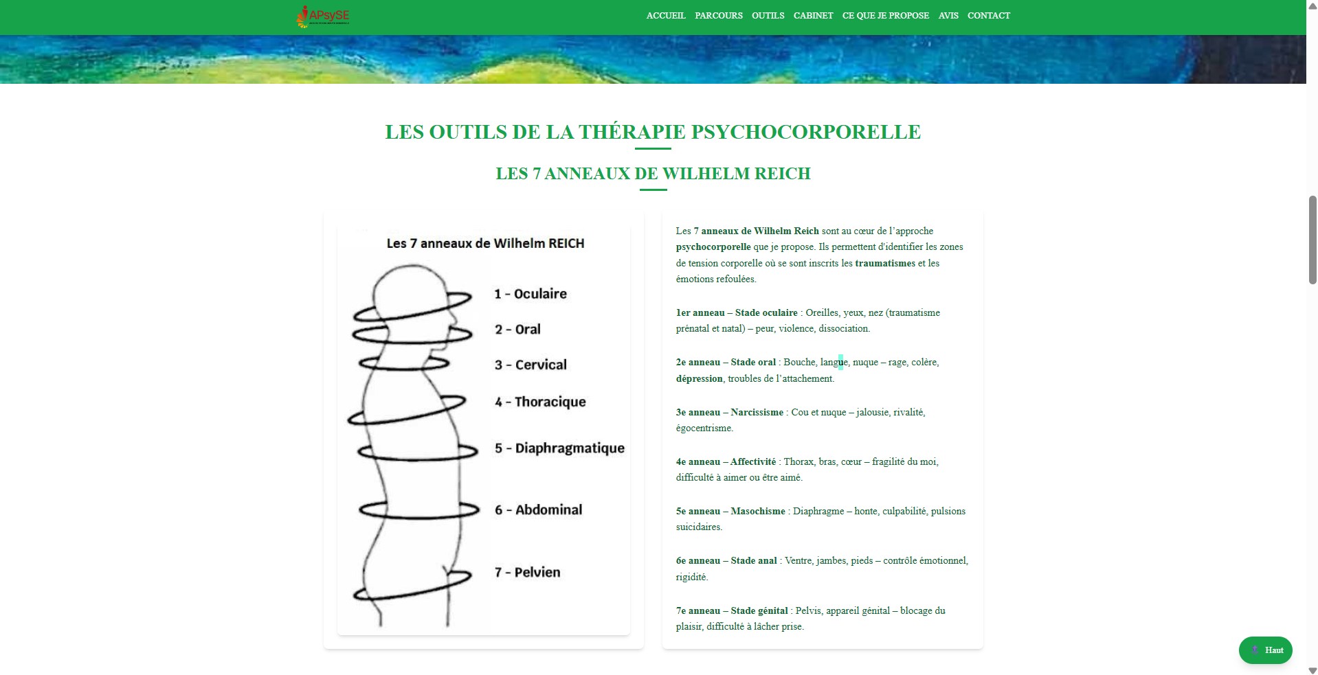 Cabinet de psychothérapie — site vitrine — visuel 4 sur 9