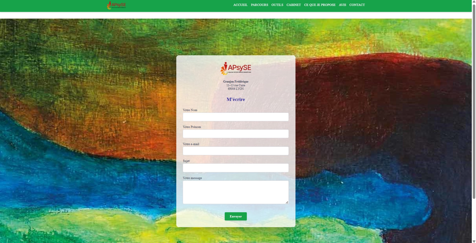 Cabinet de psychothérapie — site vitrine — visuel 9 sur 9